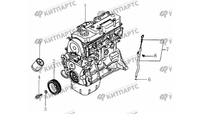 Шкив коленвала и масляный фильтр BYD F3 (F3R)