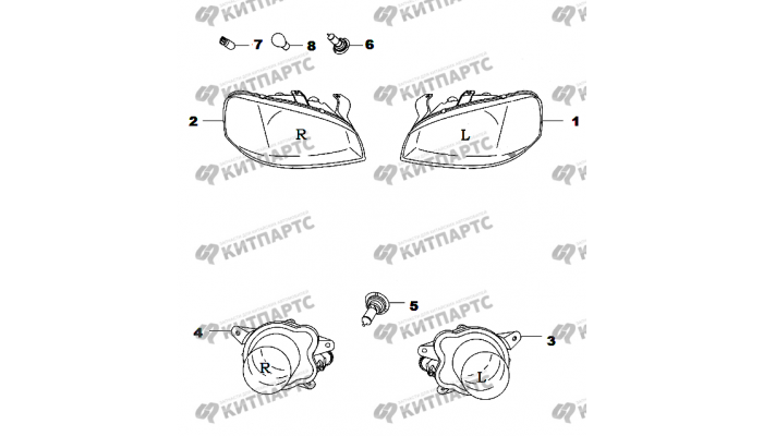 Фары Chery Amulet (A15)