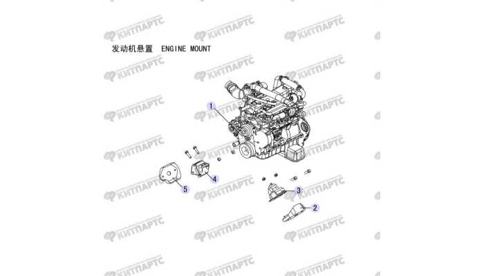 Подушки двигателя (турбодизель 2,8TC) Great Wall Hover