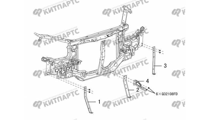 Кронштейны переднего бампера Great Wall DW Hower H3