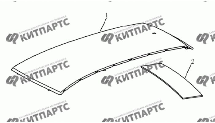 Панель крыши без люка (хетчбэк) Geely Emgrand (EC7)