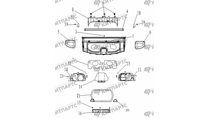 Обивка крышки багажника Geely